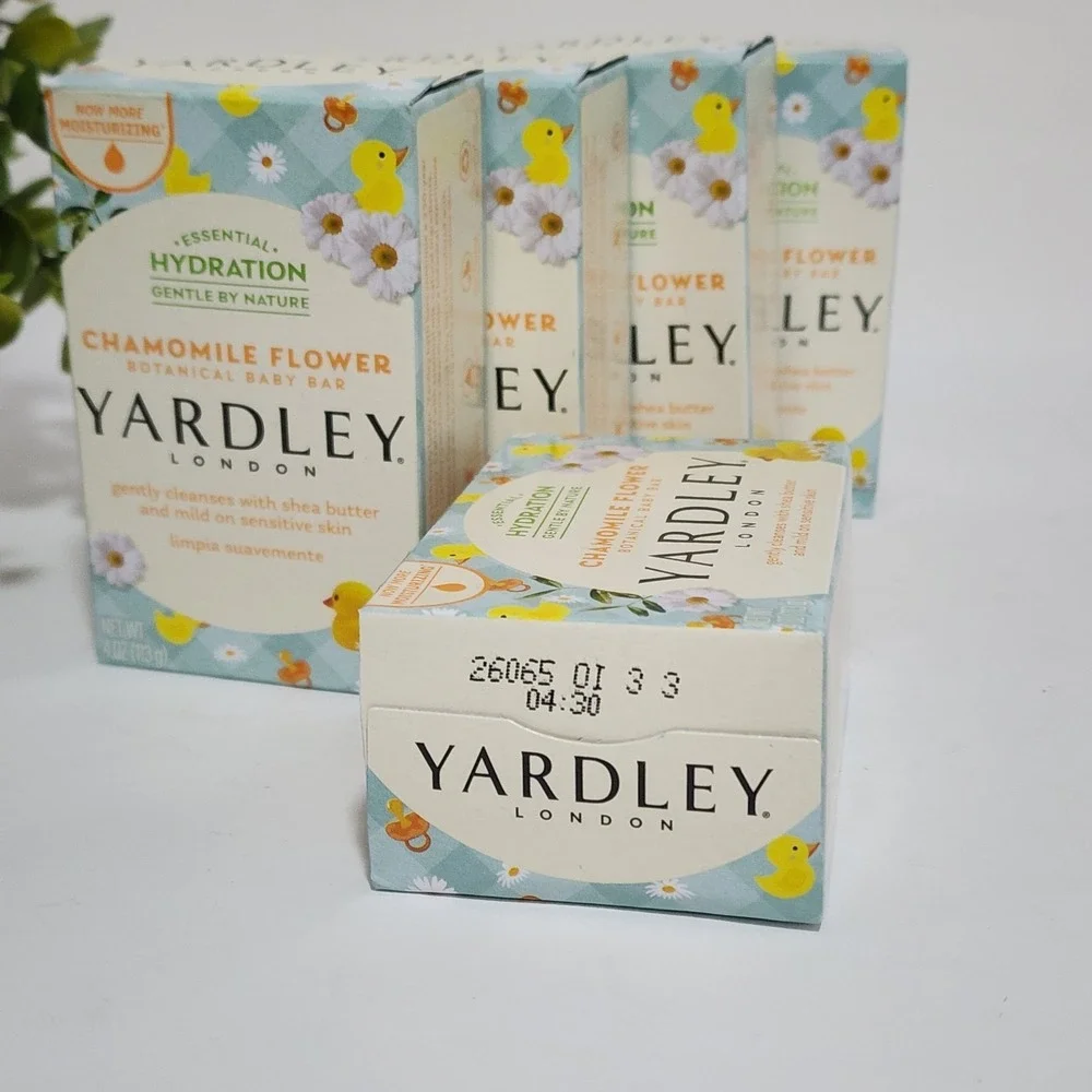 Yardley London Chamomile Flower Nourishing Baby Bath Bar Soap 4 oz ~ Lot of 5